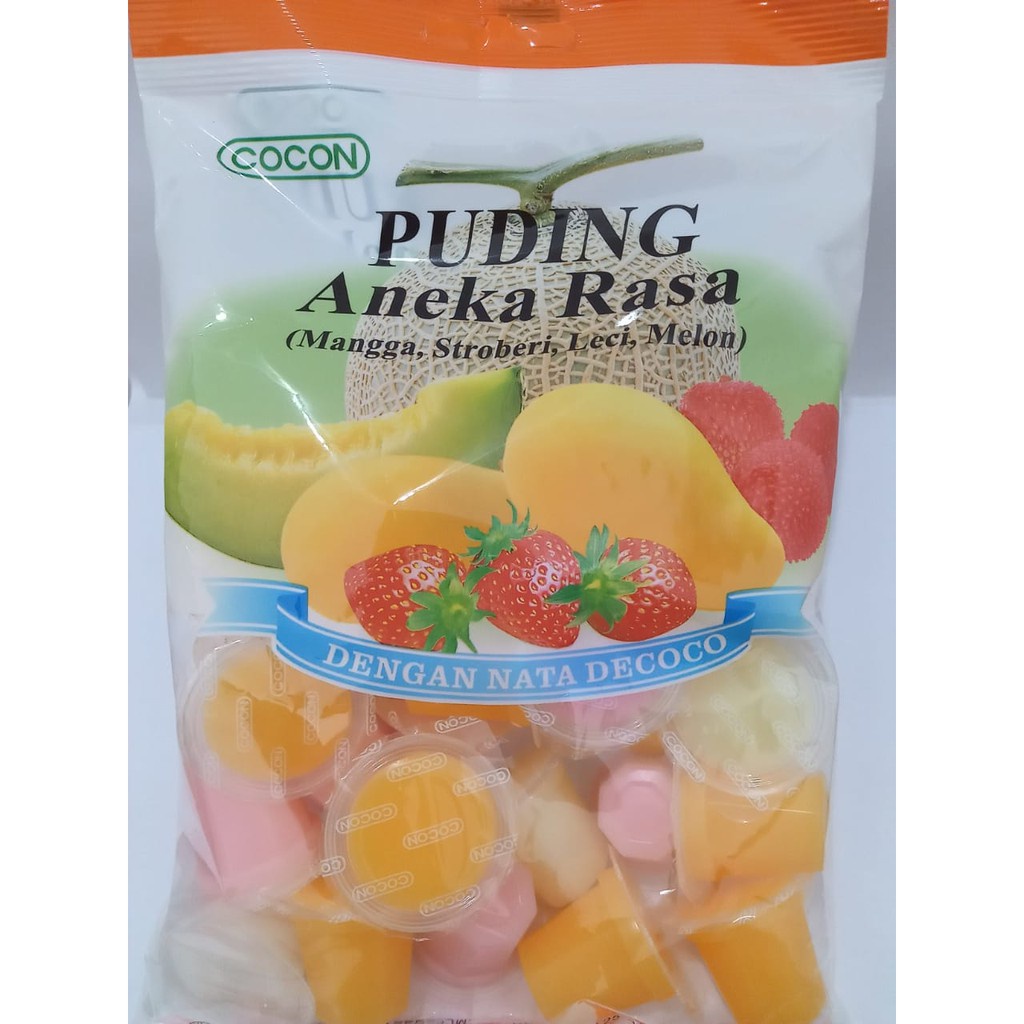 

COCON PUDDING ANEKA RASA MANGGA STROBERI LECI MELON 25 CUPS 375G