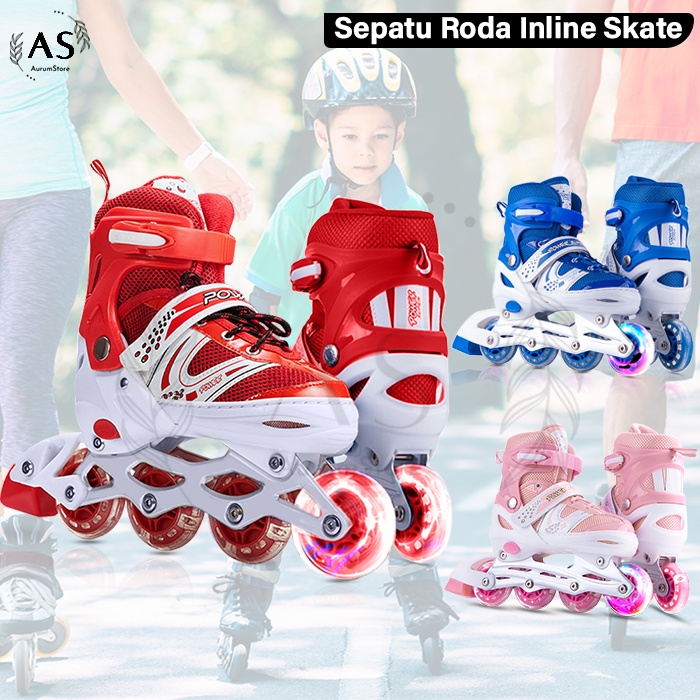 Sepatu roda inline skate Size POWER SUPERB FREE KUNCI