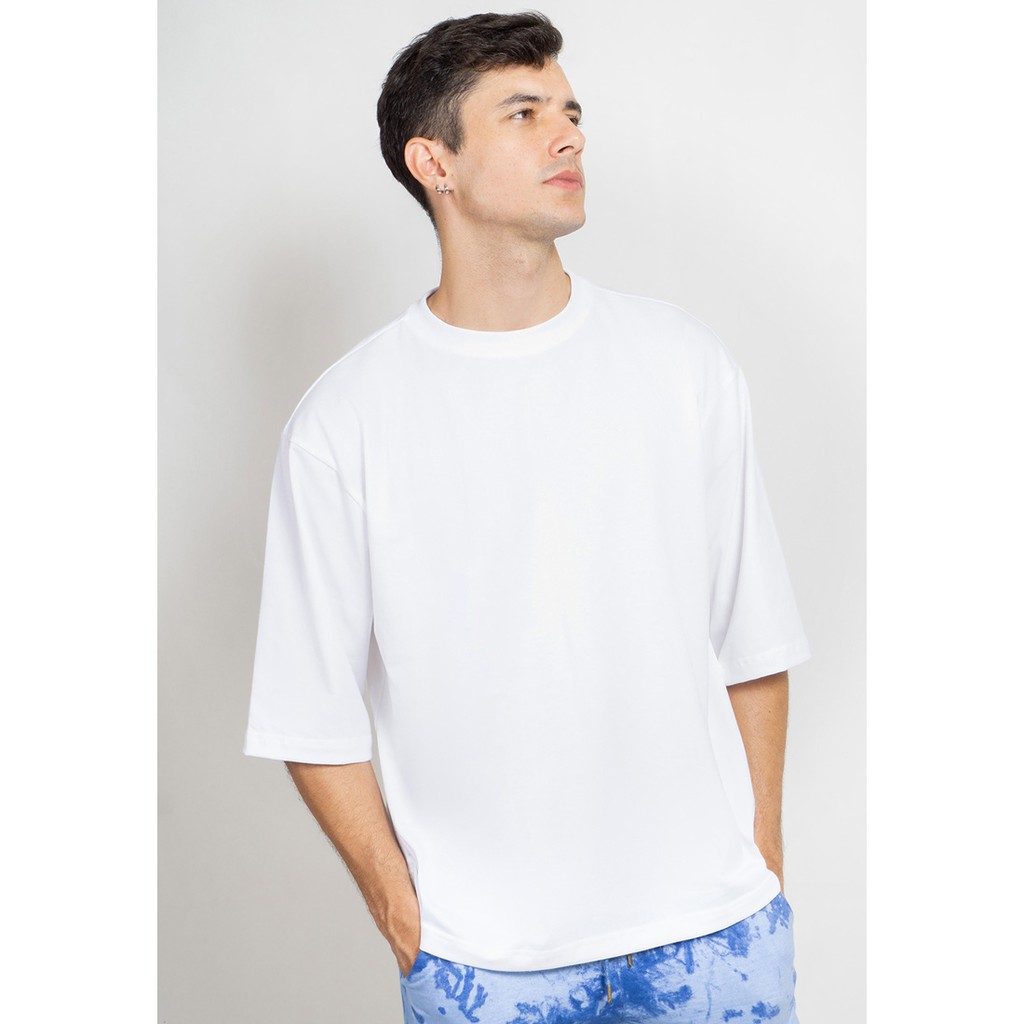 OCWA Men Basic White Oversized Tshirt