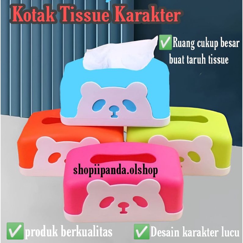 Kotak tisu karakter plastik/TEMPAT TISU PLASTIK⭐shopiipanda⭐