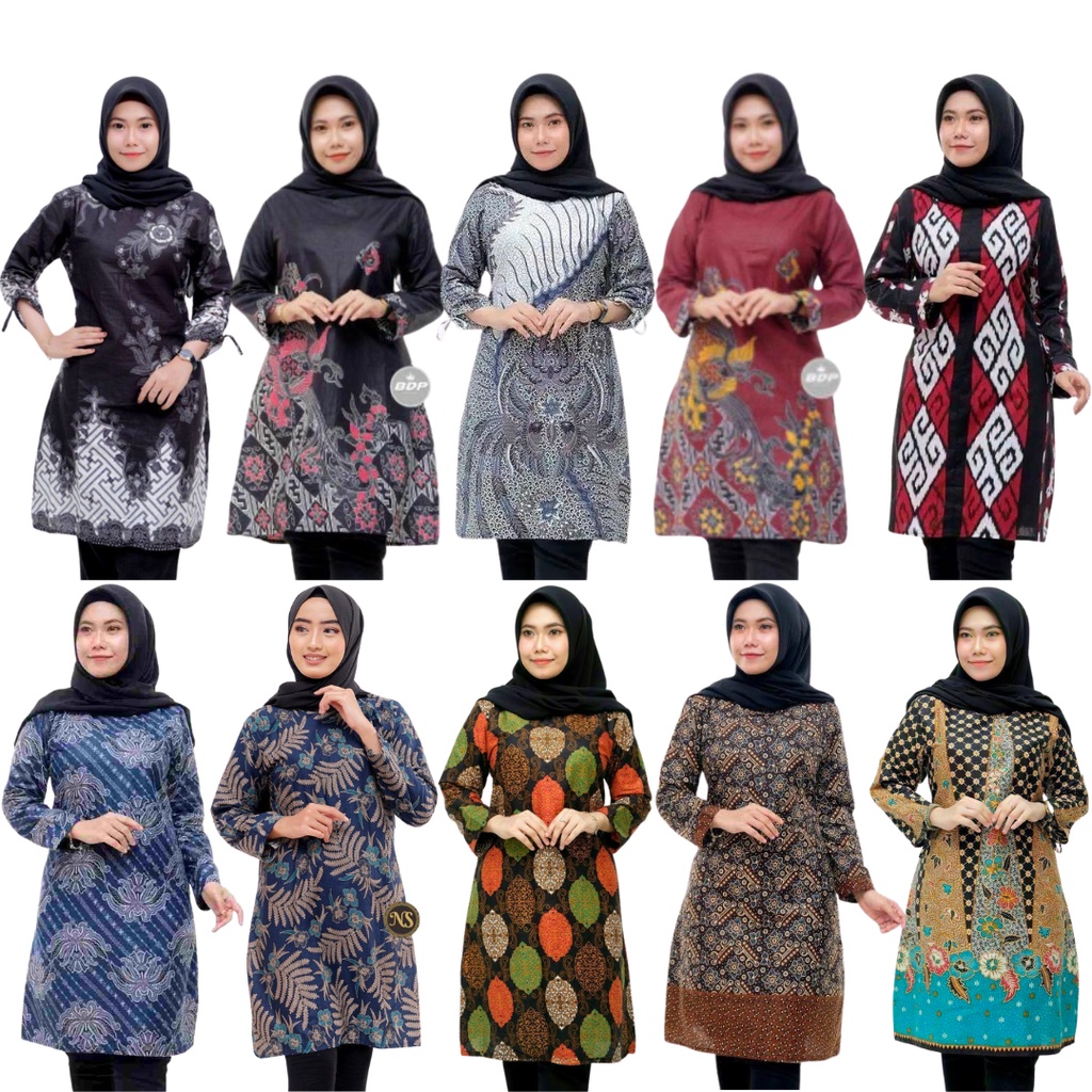 MCbatik | Atasan Batik Wanita Tunik Batik Wanita Modern M L XL XXL Jumbo