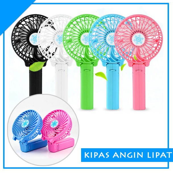  Kipas Angin Lipat Tekuk Mini Portable Genggam Tangan 