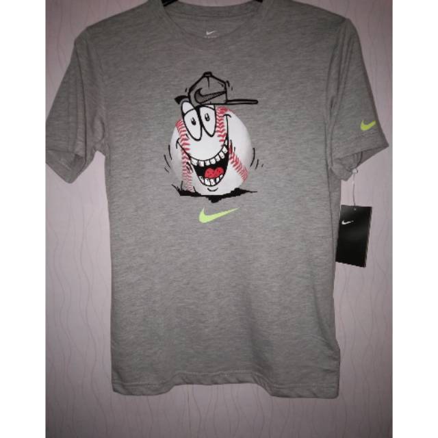 Original 100 % Kaos Anak Nike Tee Unisex Grey