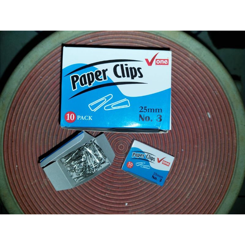 

[SET] PAPER CLIPS V-ONE 25 MM NO. 3 / PAPER CLIP V ONE NO 3 / PAPER CLIP 25 MM / TRIGONAL