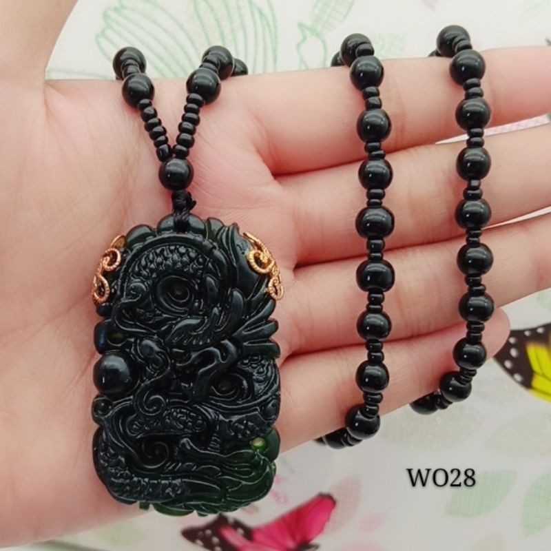 xuping kalung giok naga asli impor