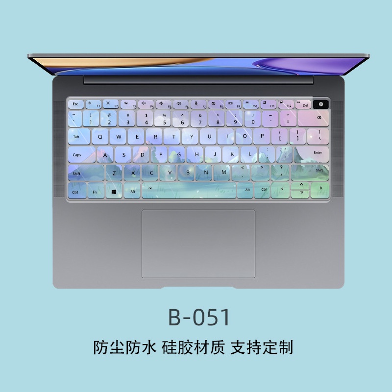 Film Pelindung Debu Keyboard Motif Kartun Bunga Untuk Huawei 2021 Honor magicbook V14 14.2 inch HGE-W56