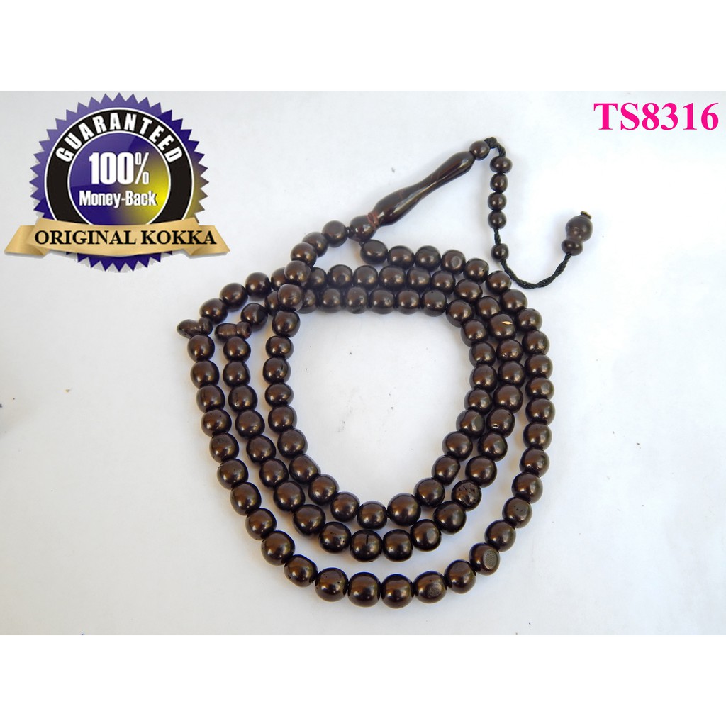 Tasbih kayu kokka hitam 6mm / kokkah / koka / kokah