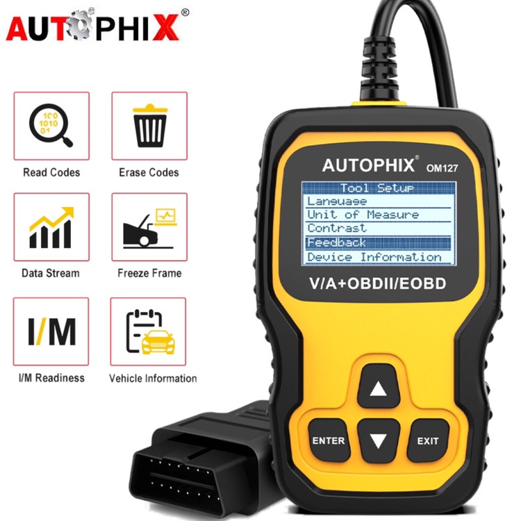 AUTOPHIX OM127 JOBD/OBDII/EOBD Obd2 Scanner Car Scanner Odb2 Car Diagnostic Tool Obd Car Diagnostic Scanner Automotive Scanner