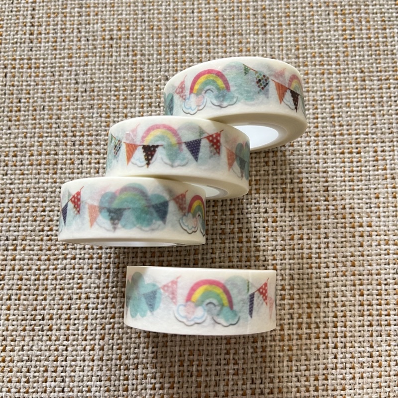 

Washimoshi Masking Washi Tape Flag and Rainbow Design (10 meter)