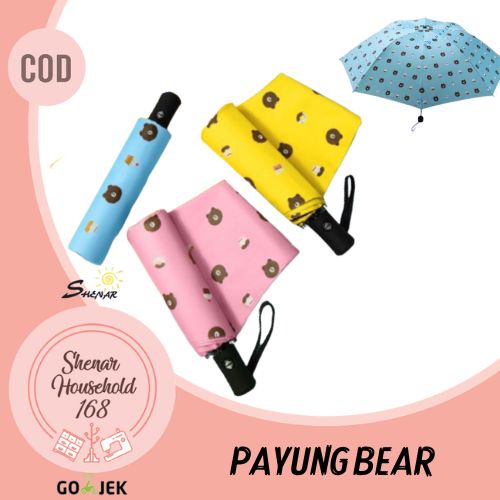 SHENAR , PAYUNG CORAK BUAH PAYUNG LIPAT PAYUNG LIPAT LAPISAN HITAM ANTI UV PAYUNG MAGIC UMBRELLA PAYUNG MAGIC 3D VIRAL - BISA COD