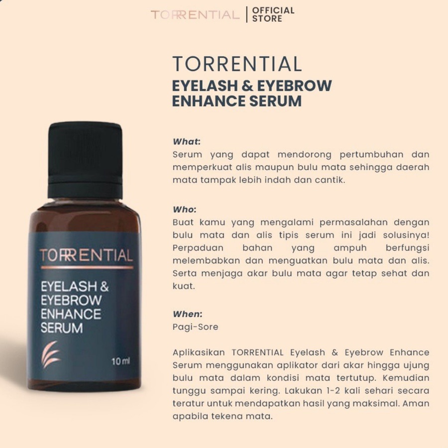 Original Torential serum penumbuh pelentik vitamin bulu mata dan alis torrential eyebrow eyelashTORRENTIAL EYELASH &amp; EYEBROW GROWTH SERUM (penumbuh bulu mata dan alis) TORENTIAL Beaudelab | Penumbuh Alis &amp; Bulu Mata | Eyelash &amp; Brow Serum