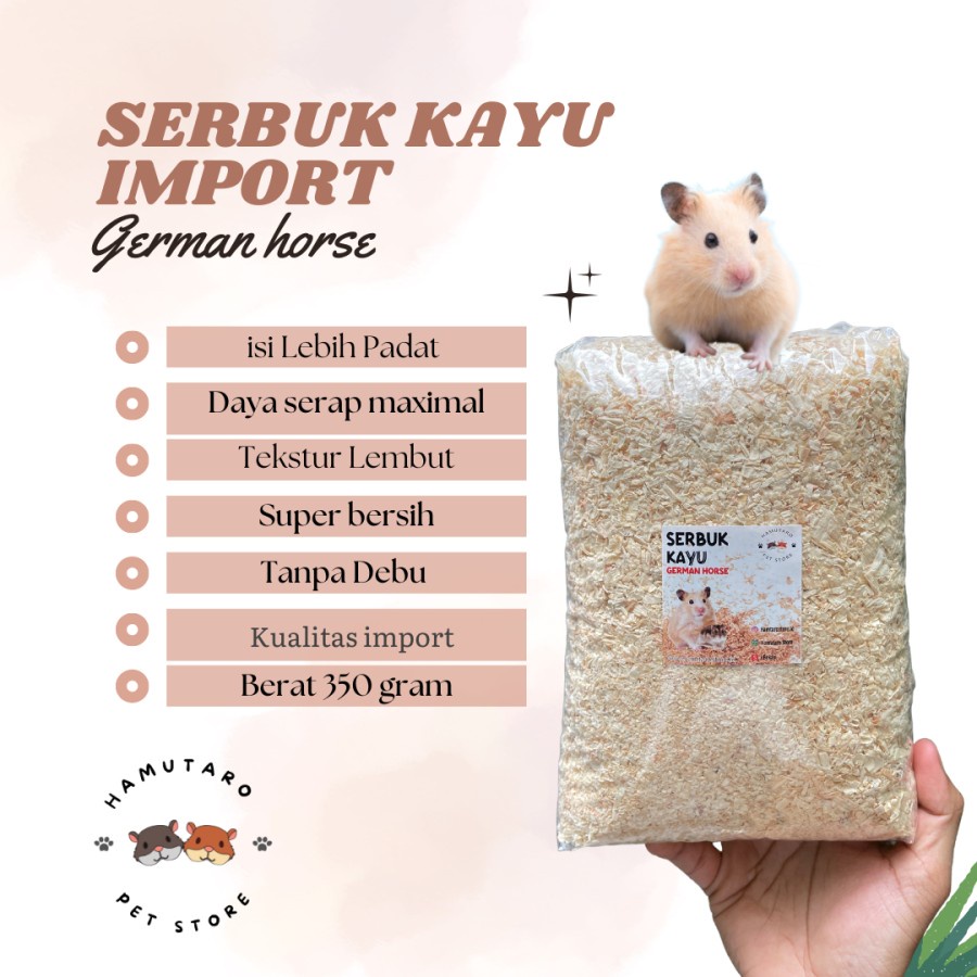 Serbuk kayu / Serabut kayu alas Kandang Hamster kelinci dll