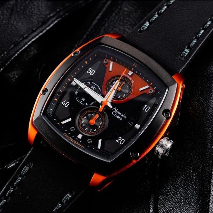 Jam Tangan Pria Merk Alexander Christie Original Ac6610 Mc Leather Barinasstore
