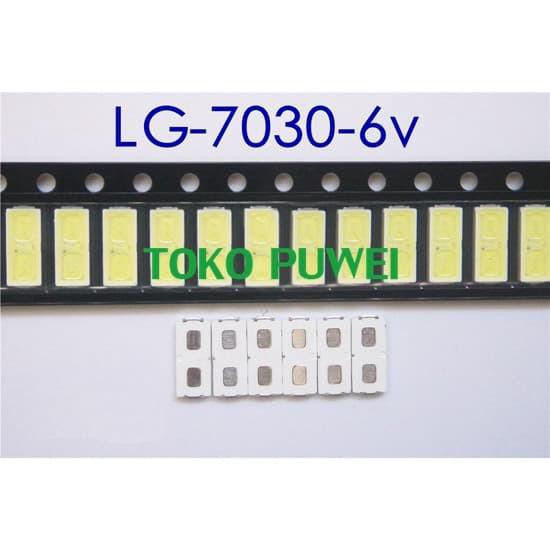 7030 1W 6V LG LED TV BACKLIGHT SMD COLD WHITE KEREN PUTIH SEJUK BR20