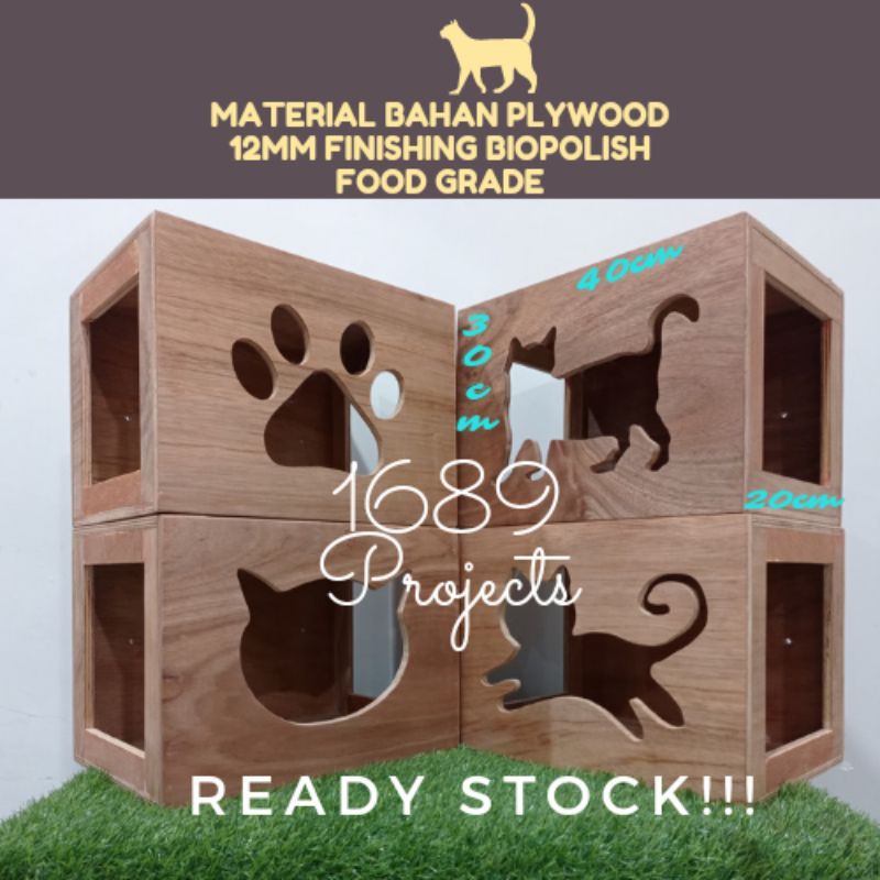 Rumah kucing kayu cat house cat condo cat tree cat playground cat tree mainan kucing custom