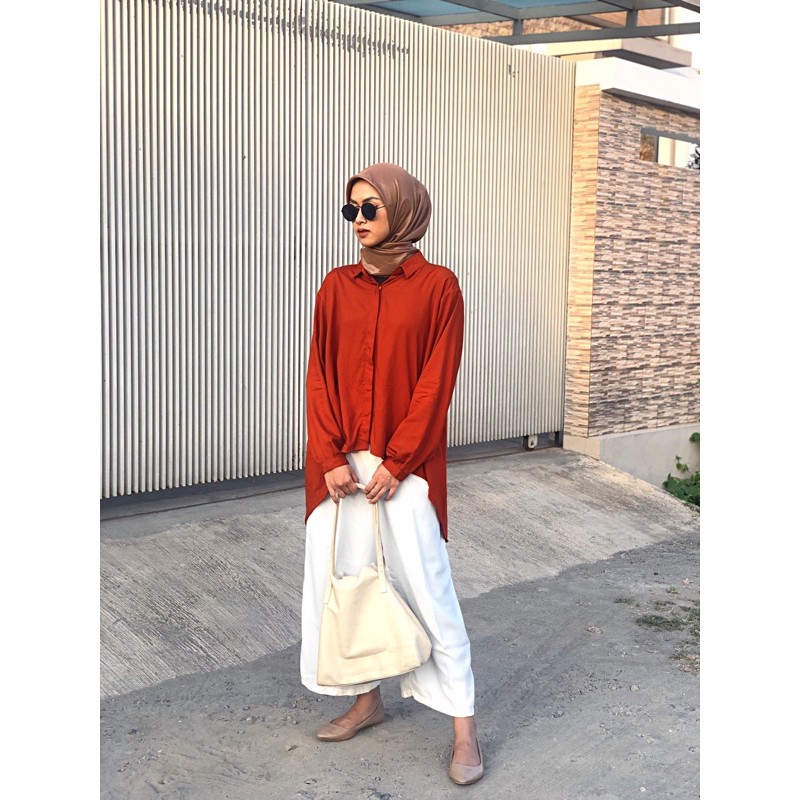 ZEA - Calla - Kemeja Oversized Oversize Polos