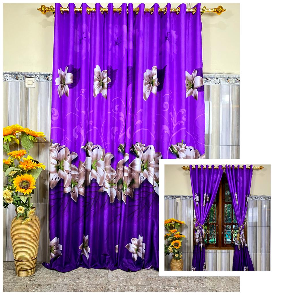 Gorden Rumah Murah Gorden Jendela Ruang Tamu 1 set Gorden Pintu 12 Ring uk 135x220 desain cantik