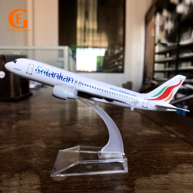 Srilankan Airlines A320 Model Pesawat Terbang Sri Lanka Airbus 320 Die-cast Bahan Alloy Ukuran 16CM