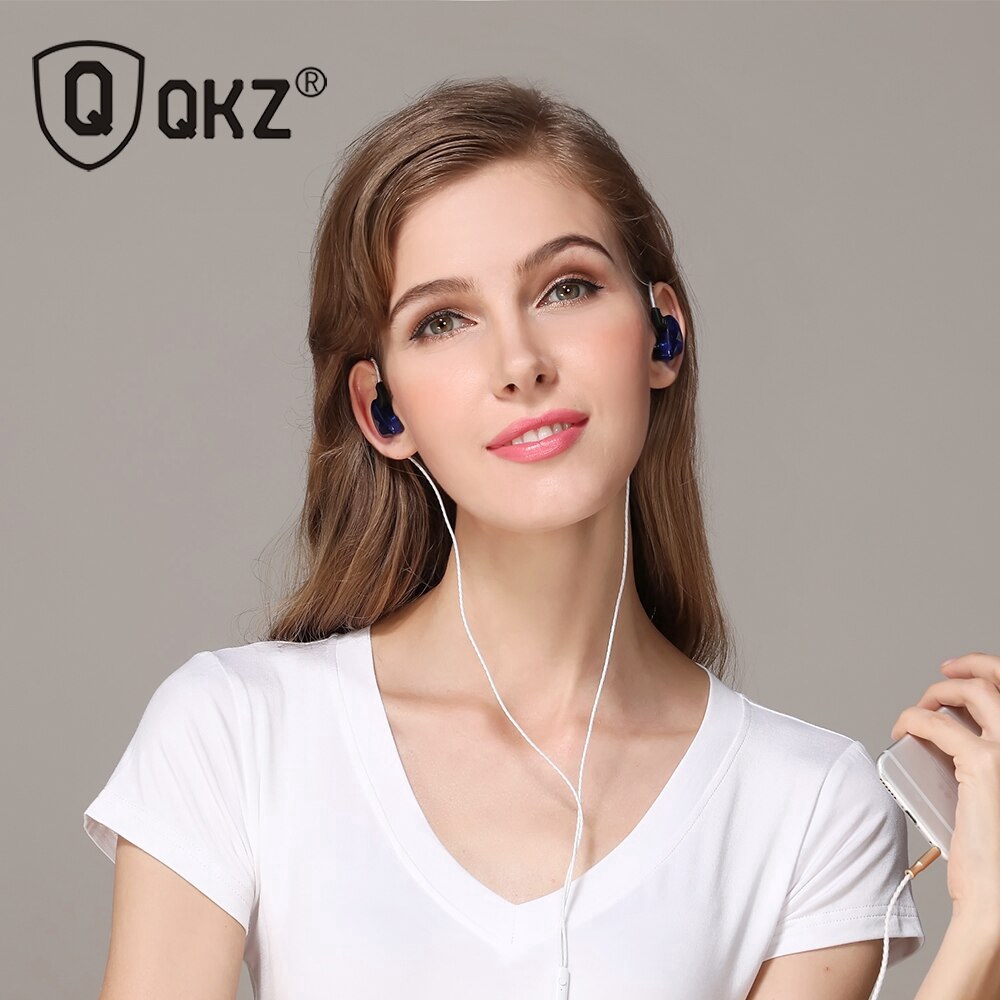 Qkz Ck5 Headset Earphone Earbuds Sport Musik Bass Stereo Jack 3.5mm Dengan Mic Hd Untuk Lari