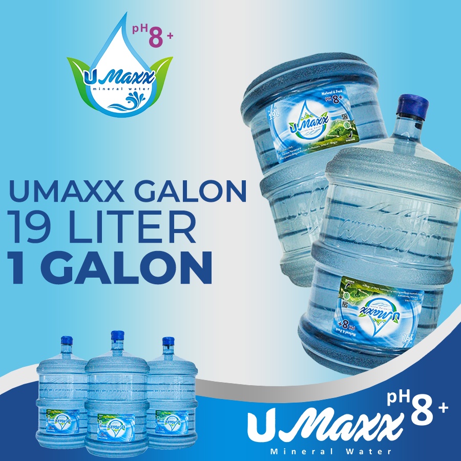 

Umaxx Mineral Water pH8+ Galon 19 L