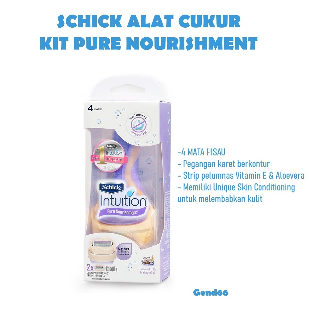 GEND66 SCHICK ALAT CUKUR KIT PURE NOURISHMENT WITH COCONUT MILK