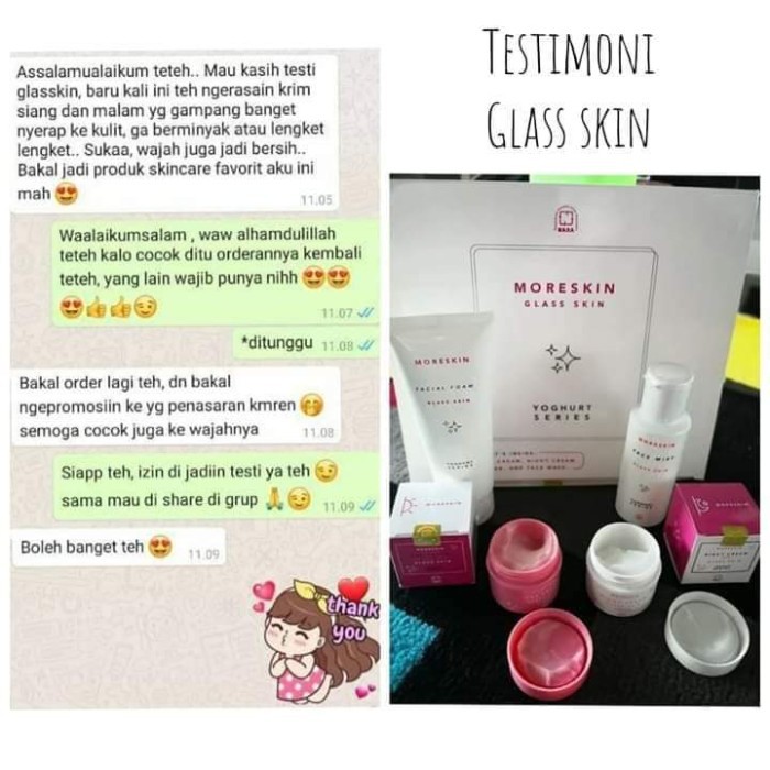 Paket Perawatan Wajah Moreskin Glaskin Produk Herbal NASA