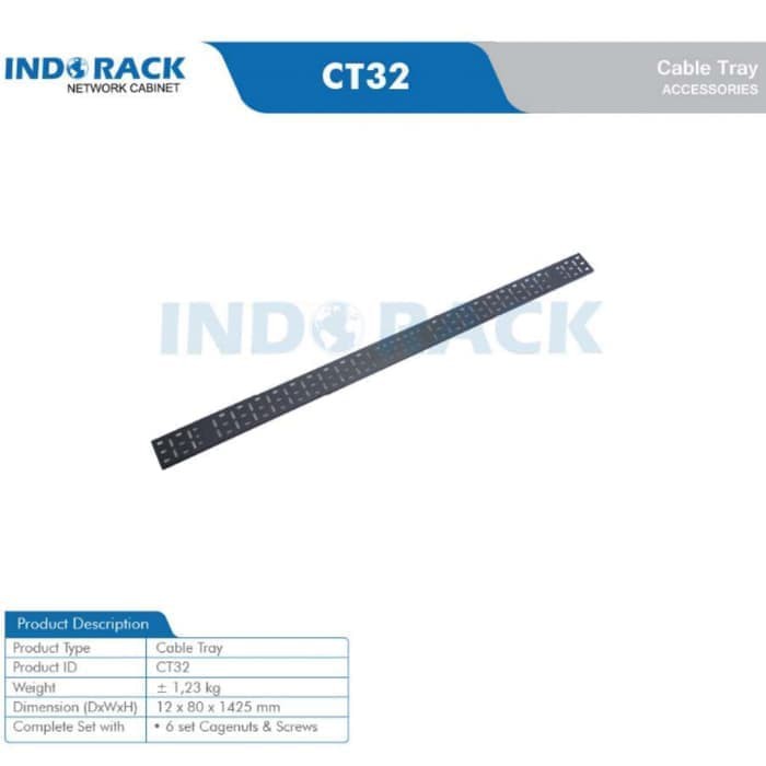 Indorack CT 32 Cable Tray For 32U Rack