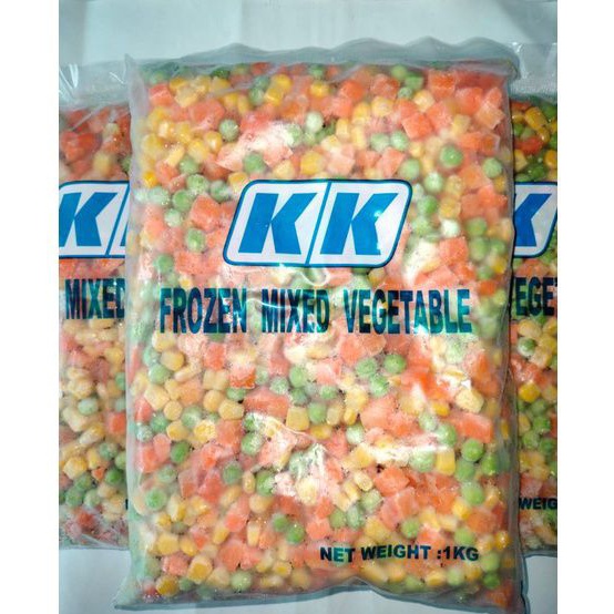 

KK FROZEN MIXED VEGETABLE 3ways / 4ways 1KG