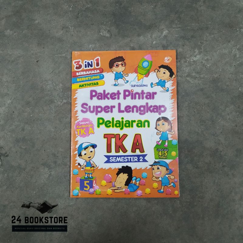 Buku Anak Paket Pintar Super Lengkap Pelajaran TK A Semester 2 - Suryadarma