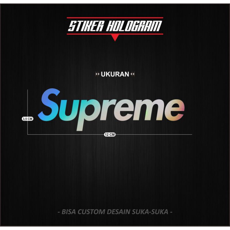 

Stiker Cutting Hologram Supreme