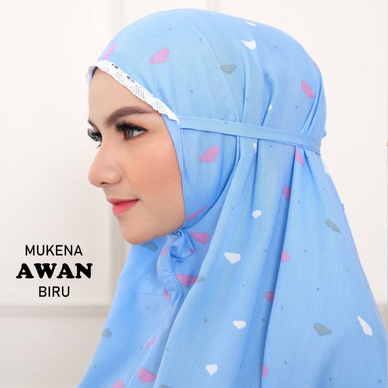 Mukena Rayon 2 In 1 Dewasa Motif Awan Termurah