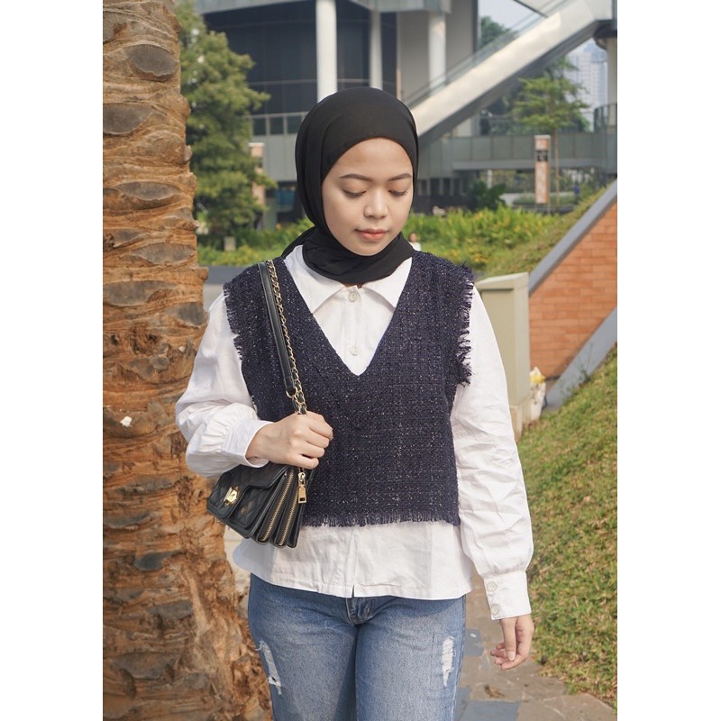 Suzy Vest / fashion korea murah / vest korea / baju korea / baju korea murah /top hijab/atasan korea