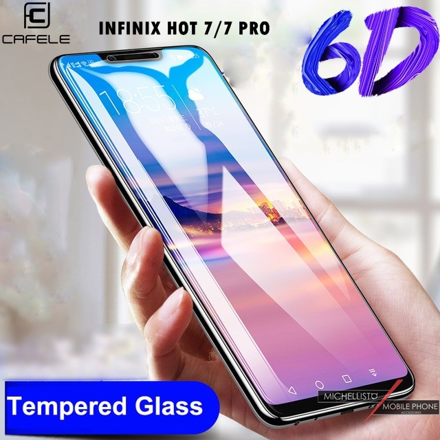 Tempered Glass Infinix Hot 7 Pro X624 6D FULL Cover Anti Gores Kaca