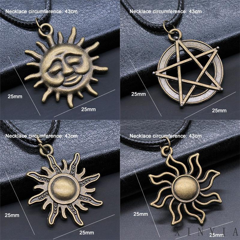 【Bayar di tempat】Kalung Titanium Pria Keren Cowok Laki Liontin Bandul Kompas Premium