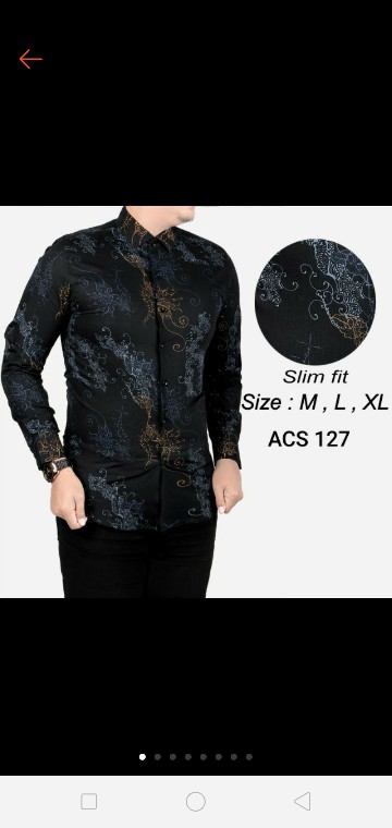 Kemeja Batik Pria Slim Fit Best Seller Colindion Cbl1115