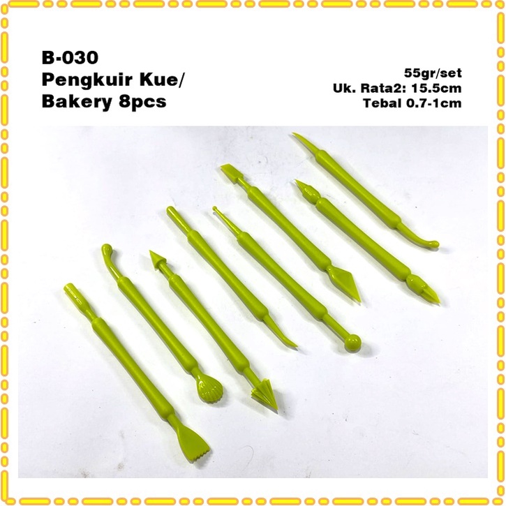 [8in1] B-030 Set Pengkuir/Penghias Kue Bakery 8pcs
