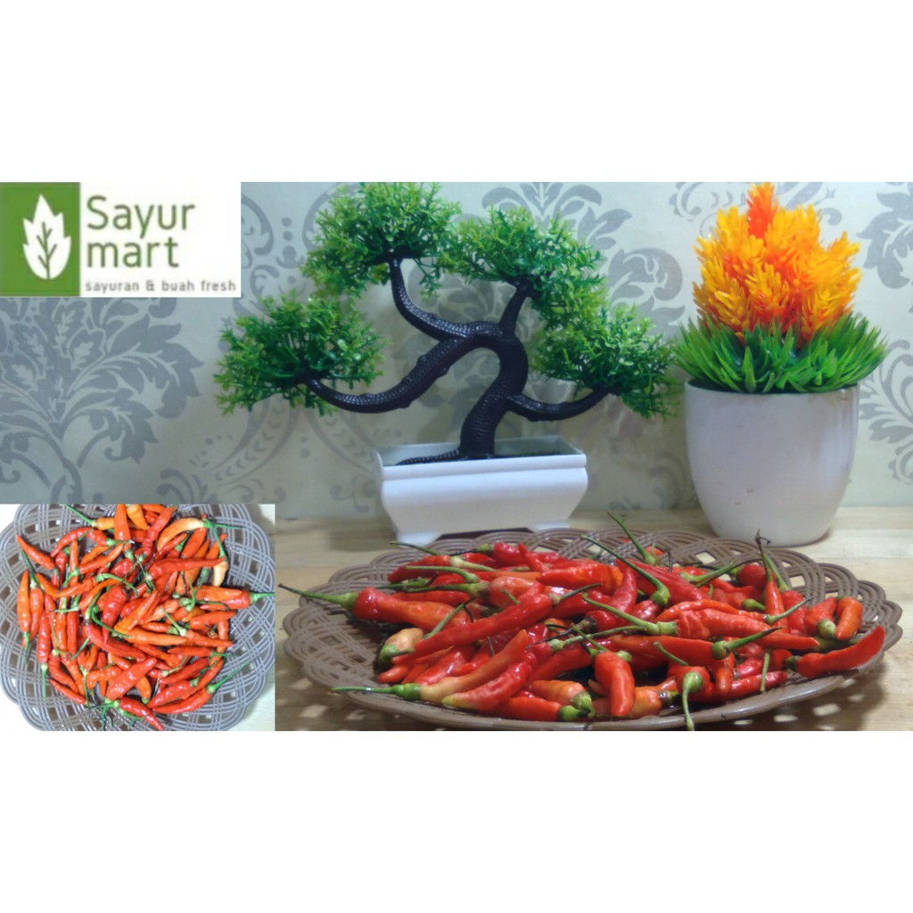 

SAYURAN SEGAR SAYUR SURABAYA CABE / CABE RAWIT MERAH CABE KECIL PEDAS / CABE SAYURANMART 250 GRAM