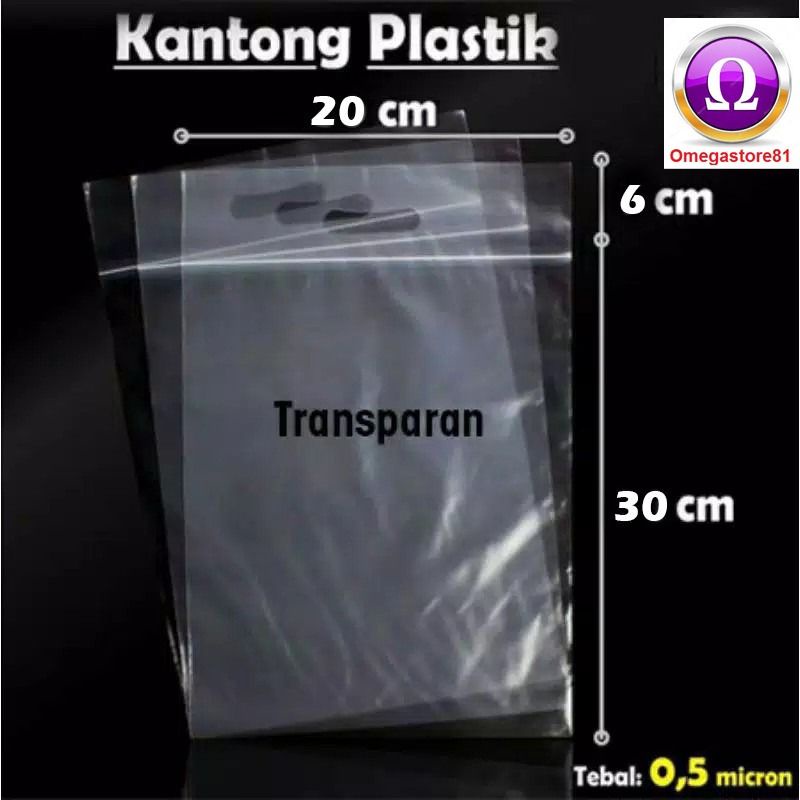 [isi 20] plastik klip pond ziplock ctik 20x36 cm (20×30+6 cm) transparan packing baju tebal 50 micron