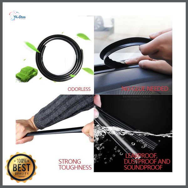 GS8 Sealing Strips Sela Interior Mobil Car Sound Insulation 1.6 Meter - LDK-2 Megane Hitam