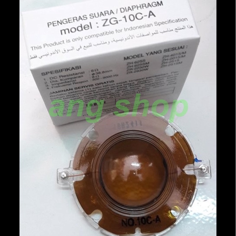 Spul Membran Pengeras Suara Diaphragm ZH625 S SM ZH625SM ZH2515 ZH 2515MTOA ZG-10C-A Original TOA ZG