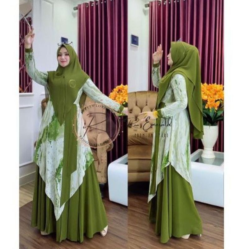 gamis Set syar'i syari AURORA vol.6 vol 6 ORI original By iRna Gallery Irna galery hanasangka