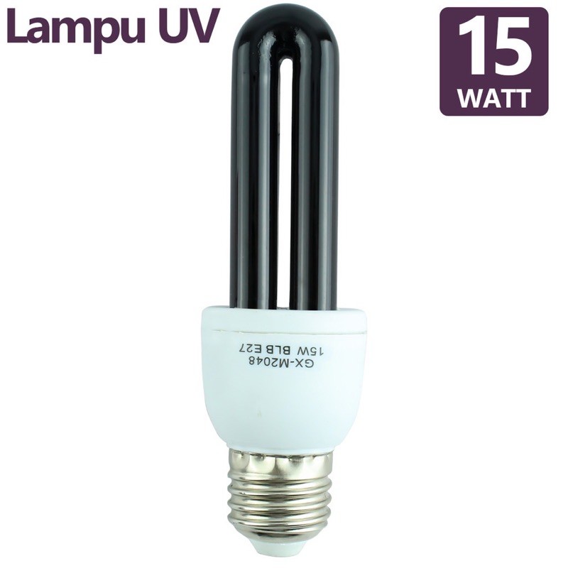 LAMPU PLC UV MONEY DETECTOR 15W GENSTAR ULTRA VIOLET MONEY TESTER E27 PENDETEKSI UANG PALSU