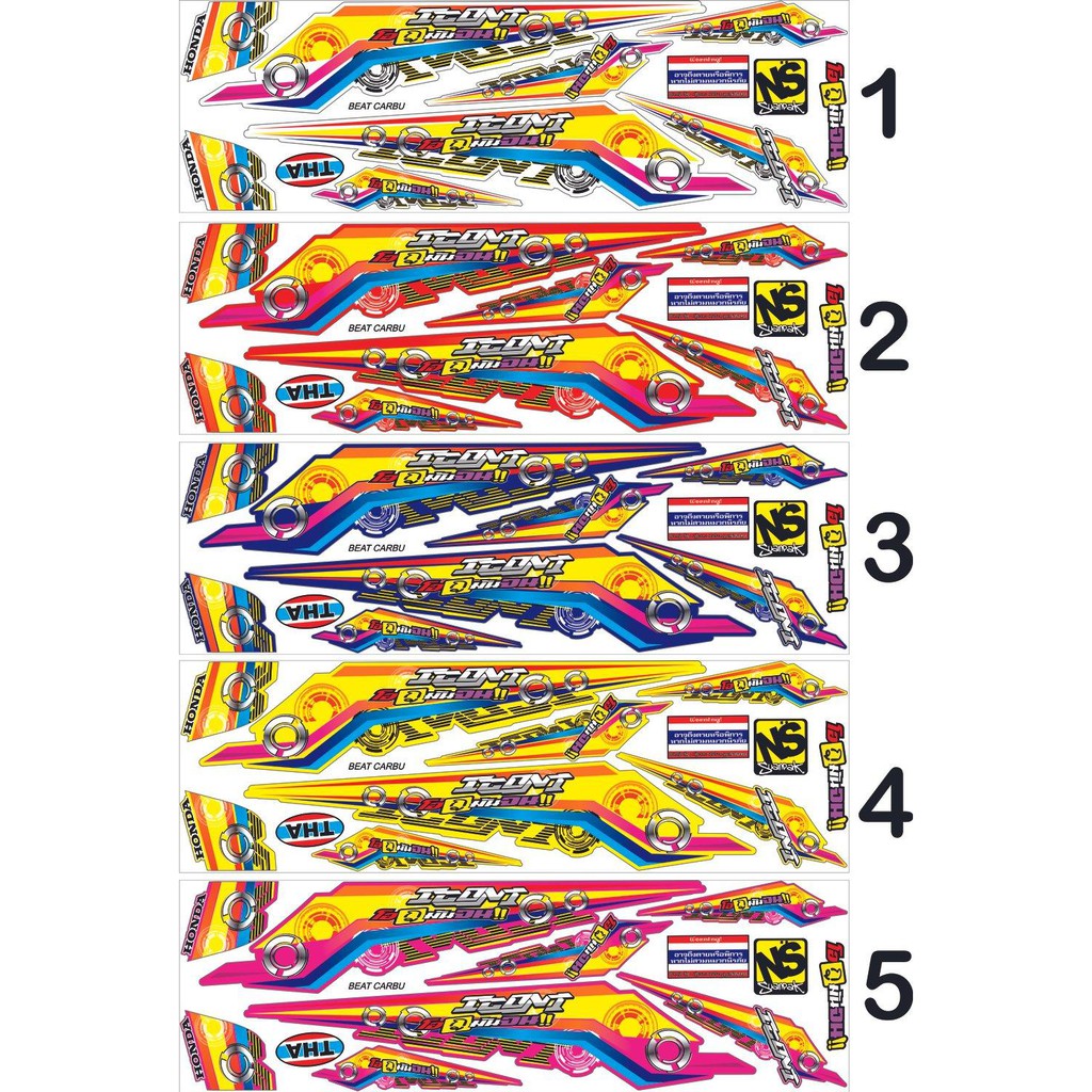 STRIPING VARIASI ICON THAILAND BEAT KARBU OLD.