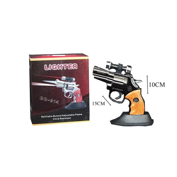 Korek Api Pistol Magnum GQ-914 Mancis Stand LIGHTER LED | Korek Api Model Pistol | Pistol Mainan Korek Api