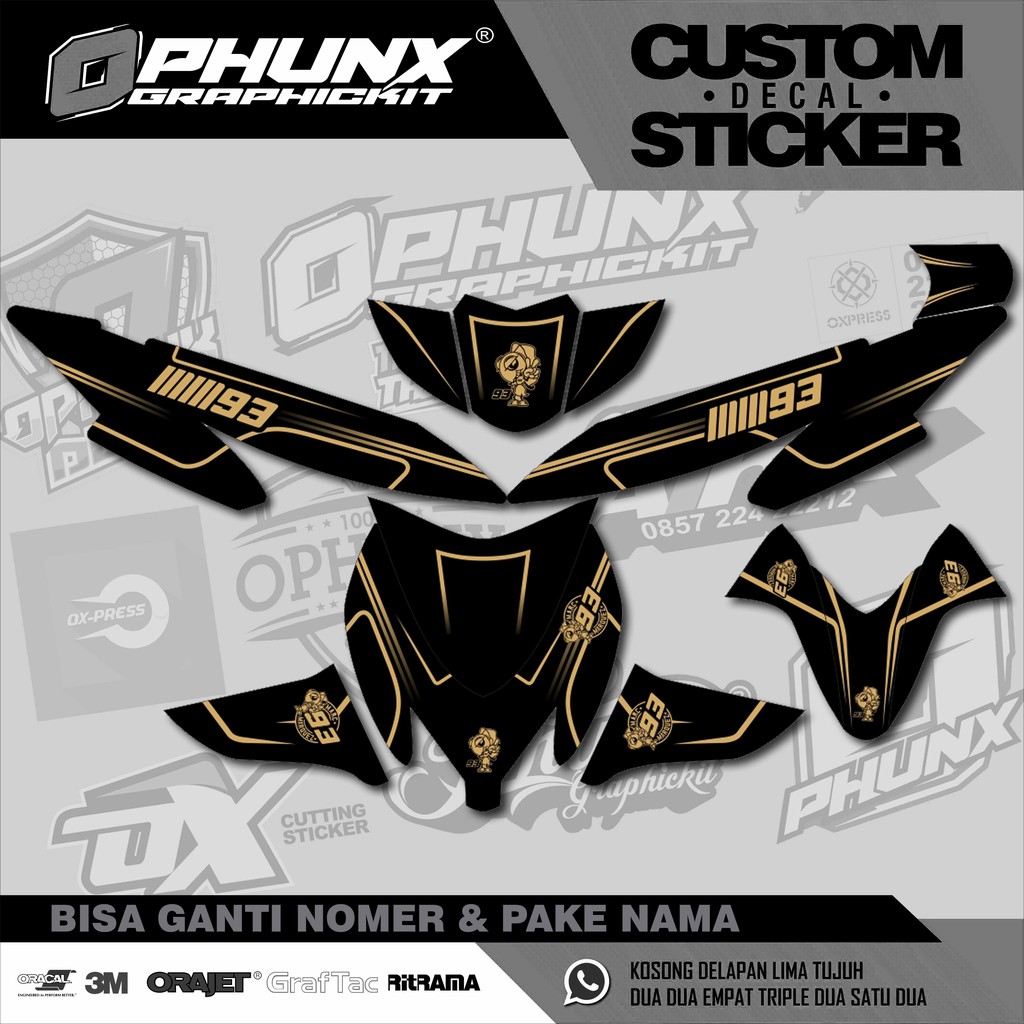 Stiker Decal Honda VARIO Bisa Untuk Vario 125 eSP Vario 150 Vario 110 VArio FI Vario Karbu Custom St