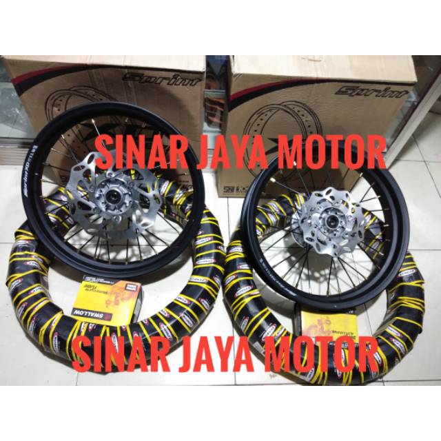 Velg klx 150 - klx bf 150 - dtracker 150 - 1set super moto  paketan