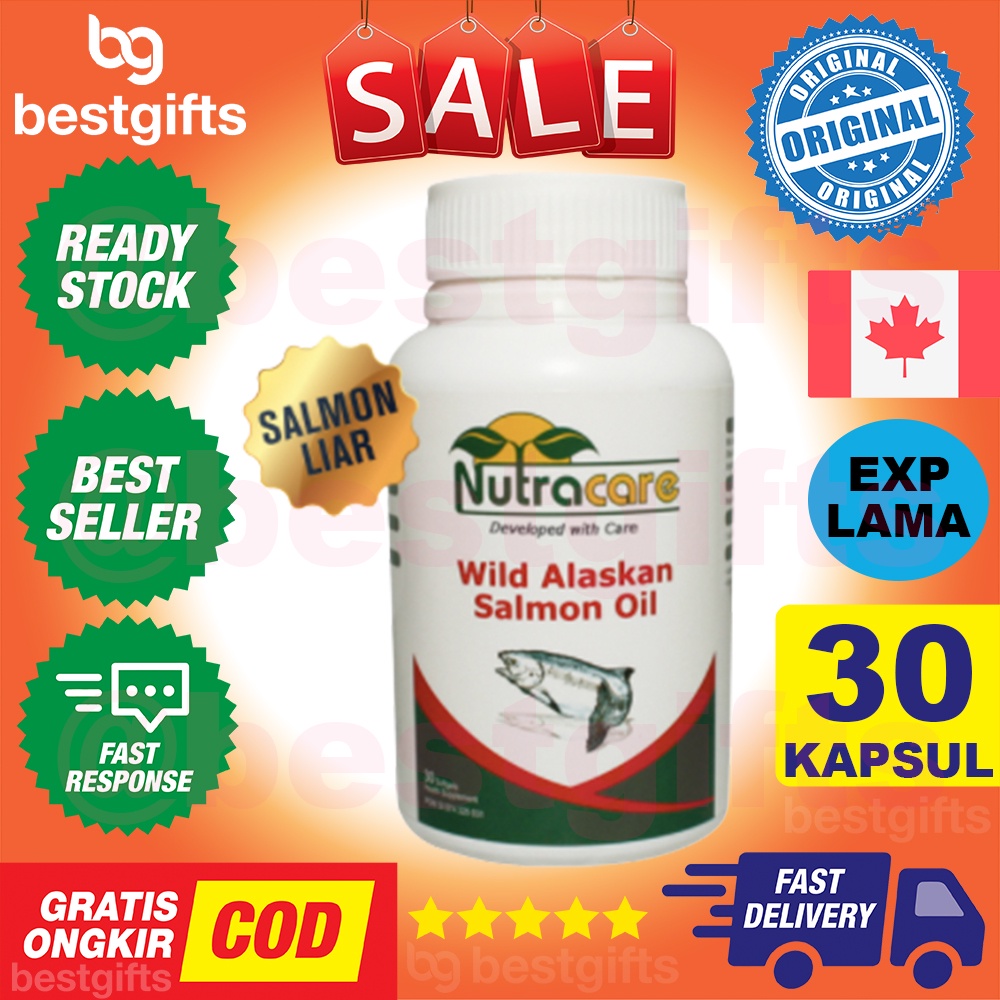 NUTRACARE NUTRA CARE WILD ALASKAN SALMON OIL MINYAK IKAN MENCEGAH PERADANGAN KOLESTEROL FUNGSI OTAK 30 KAPSUL