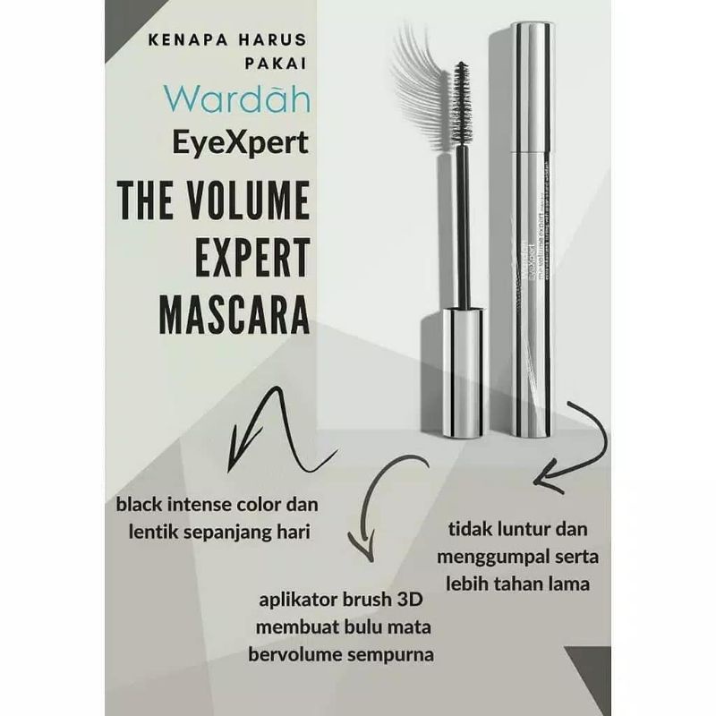 Jual MASCARA WARDAH VOLUME WARDAH AQUA LASH MASCARA WARDAH EYE EXPERT WARDAH Shopee Indonesia
