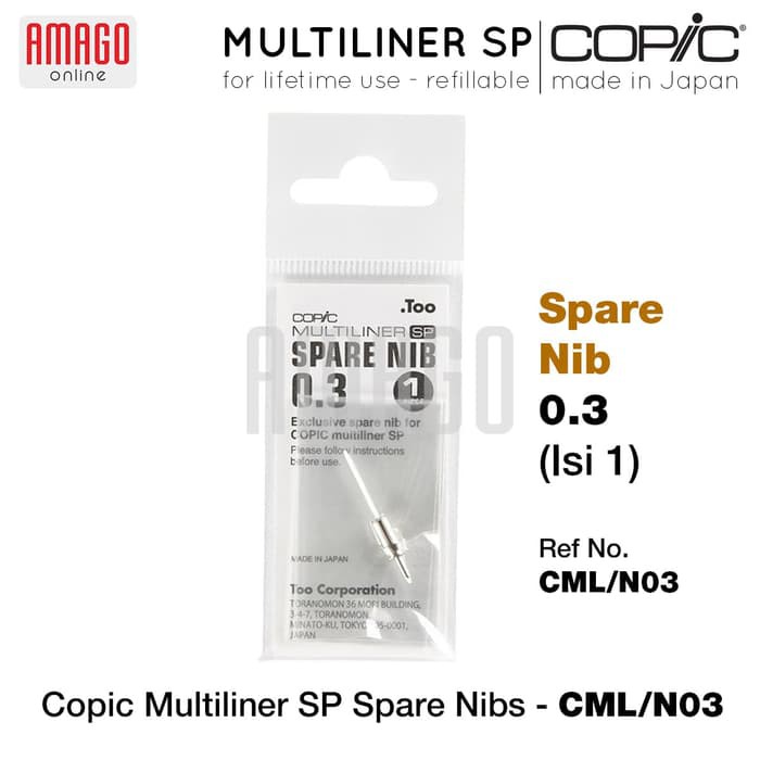 COPIC MULTILINER SP - NIBS 0.3 - MATA PENA - SATUAN - CML/N03