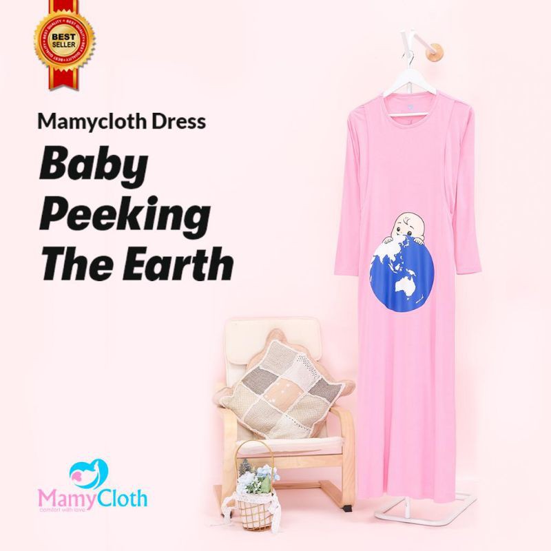 Longdress Maternity Mamycloth / Baju Hamil Menyusui Mamycloth / Original